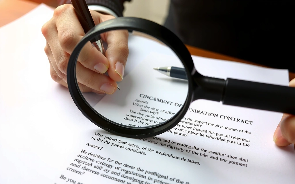 A legal document with a magnifying glass, representing compliance and regulatory scrutiny.