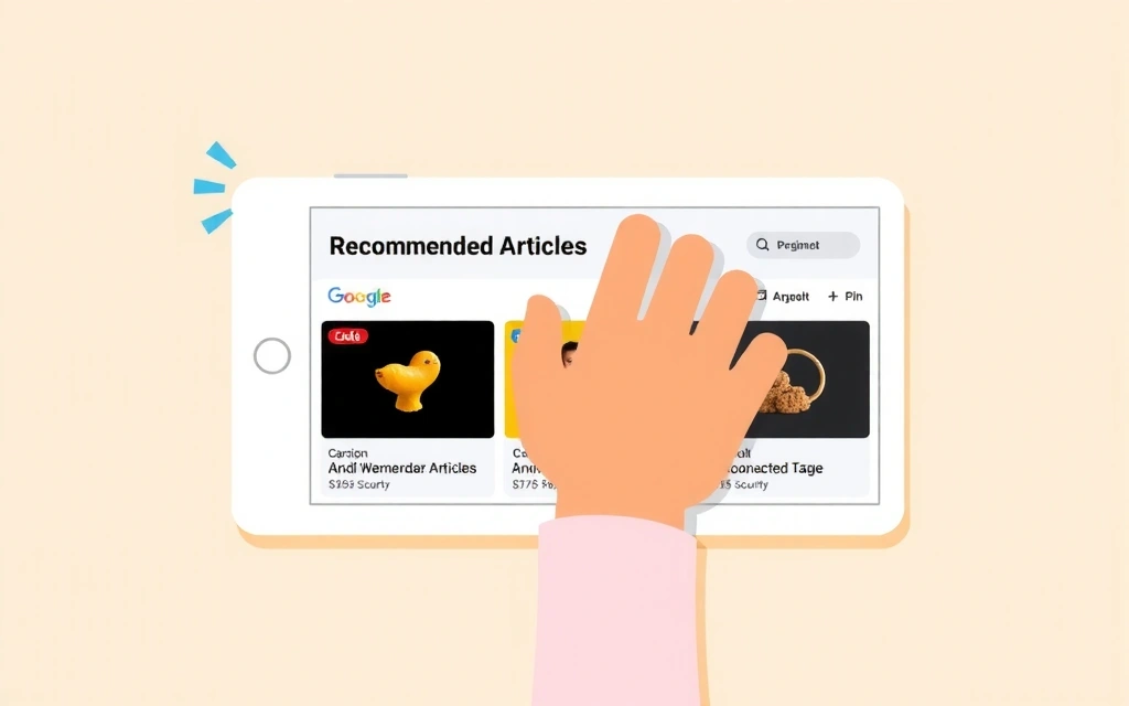 Illustration of a person interacting with a smooth, personalized website interface