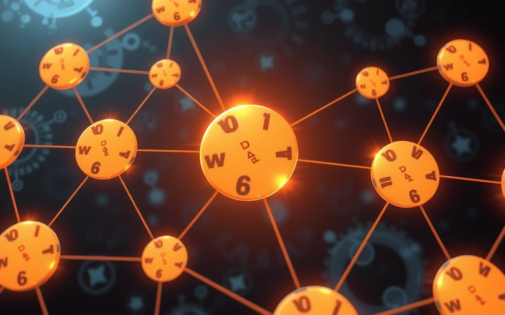 Abstract representation of digital cookies and data flow